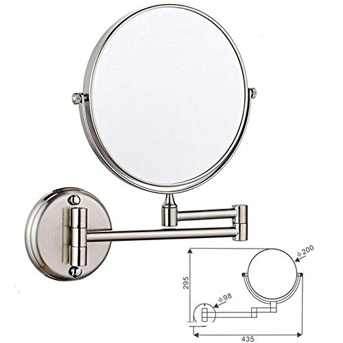 Miroir de maquillage mural pour éviter de se pencher : la solution pliante 8 pouces