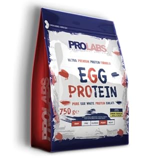 PROLABS EGG PROTEIN- Proteine in Polvere Isolate 100% Pure da Bianco d'Uovo non Denaturate con Bromelina Alta Digeribilità e Rapido Assorbimento Post Workout, Integratore da Albume 750g Crema/Vaniglia