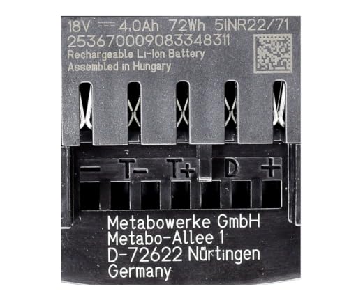 metabo LiHD Akkupack - 18 V / 4.0 Ah - Hochleistungs-Batterie – Ansicht 5