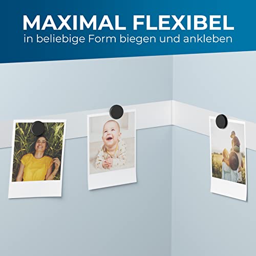 YOURGANIZE® Metallband selbstklebend | Ideal für Magnete & Tonies®-Figuren | Magnetleiste selbstklebend & zuschneidbar | Magnetband für Magnete | Ferroband | Weiß (1m)