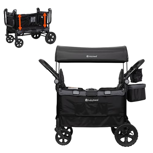Image of Baby Trend Quest Plus 3-in-1 Stroller Wagon, Dash Black