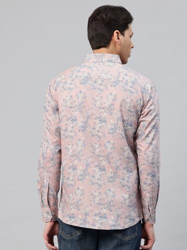 Image of Majestic Man Men's Stylish Floral Print Slim Fit Casual Shirt - Pure Cotton| Full Sleeve | Trendy & Comfortable