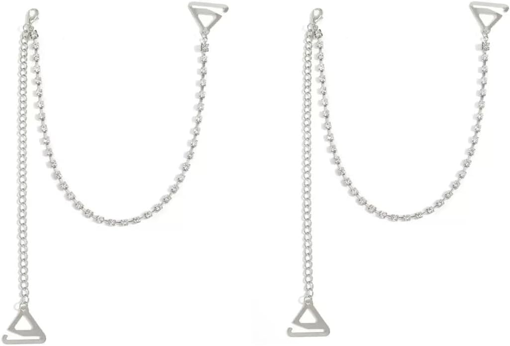 Luxury Rhinestone Bra Shoulder Straps Crystal Shoulder Strap Chain Rhinestone Underwear Chain Bridal Wedding Dress Bra Shoulder Chain for Women Body Jewelry