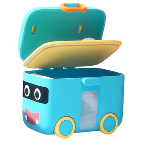 HEALSOPTHY 旅行用ミルクパウダー収納ボックス 携帯用粉ミルクケース スクープ付き密封保管容器 用スナック キャンディ保存に