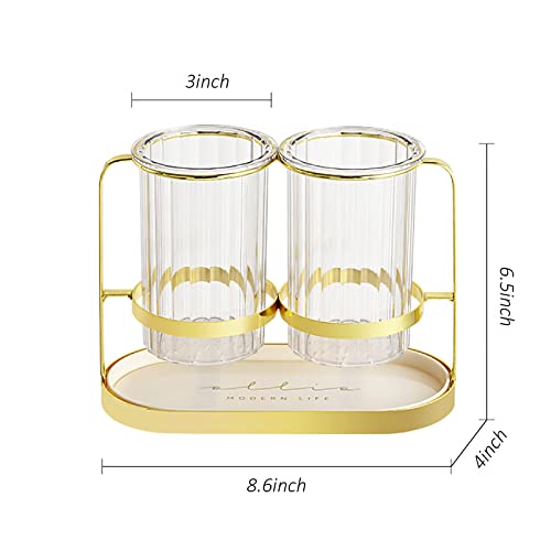 Kivsty Glass Silverware Holder Kitchen Utensil Holder Silverware Caddy With Metal Rack Utensil Organizer Countertop Cutlery Holder Drainer For Flatware thumb #6