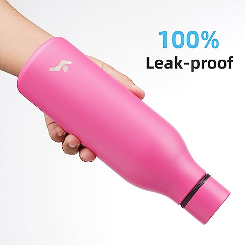 Image of Konokyo 18 oz Insulated Stainless Steel Metal Water Bottle with Strap