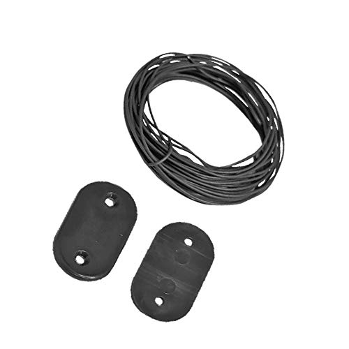 ribimex PRBVT30GR Kit de Fixation pour bâche Brise-Vue avec Fil et 30 plaques Gris