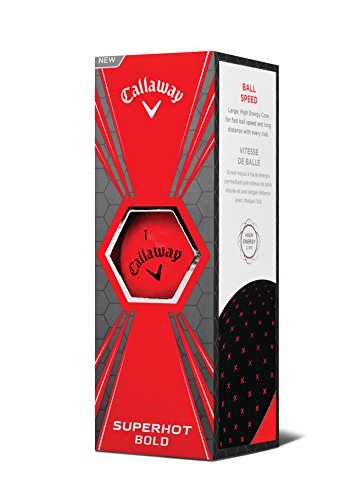 Callaway Golf Superhot Bold Matte Golf Balls Prior Generation (Red), 15 balls total