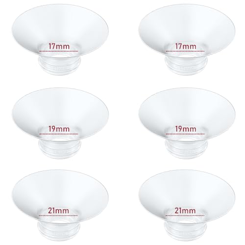 Image of Flange Insert 17/19/21mm 6pcs Compatible with Momcozy M5/M9/M6/S12 Pro/V1 Pro/V2 Pro,for Spectra/Medela/MomMed/eufy/Lansinoh/Elvie Breast Pump,Fit for 24mm Flange/Shield of Most Pumps