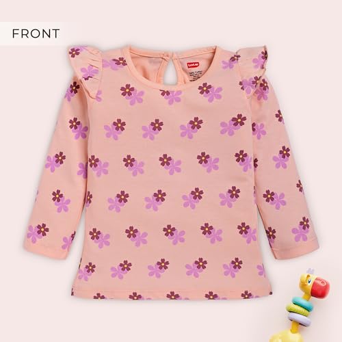 Image of LuvLap Baby Girls 100% Cotton Full Sleeve Girls Top, Pack of 02
