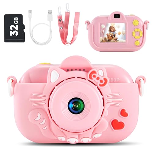 YEEHAO Kids Camera Kids Digital Camera for Girls Age 3-8, Video Camera for Kids with Soft Cover, Christmas, Birthday Gifts