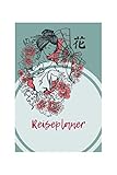  Reiseplaner mit eleganter chinesischer Frau mit Fächer