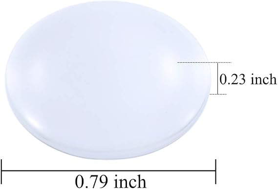 HAUTOCO 90pcs 20mm Glass Dome Cabochons Clear Round Cabochon Tiles, Non-calibrated Round 0.79 inch/20mm for Rings Cameo Pendants Bookmarks Bracelets Photo Charms and Jewelry Necklaces