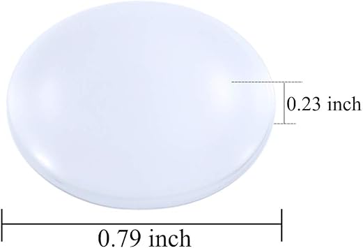 HAUTOCO 90pcs 20mm Glass Dome Cabochons Clear Round Cabochon Tiles, Non-calibrated Round 0.79 inch/20mm for Rings Cameo Pendants Bookmarks Bracelets Photo Charms and Jewelry Necklaces