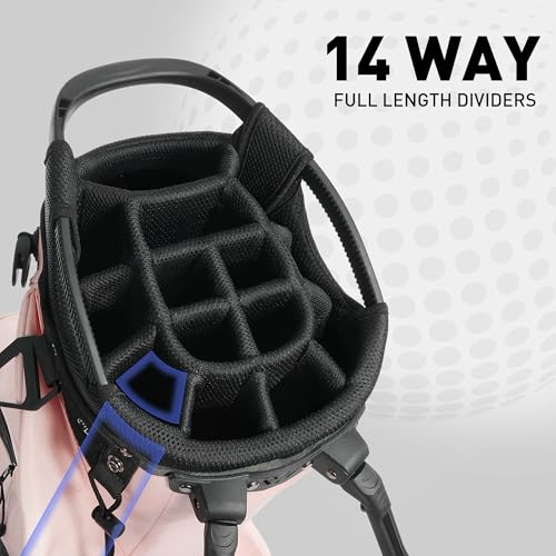 KeyOpen 14-Way Lightweight Golf Stand Bag
