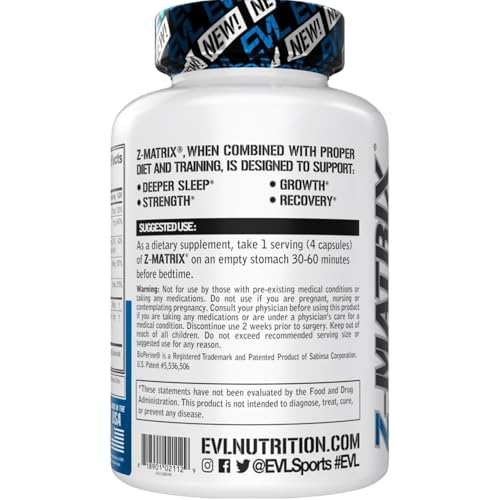 EVL Post Workout Recovery Supplement - Magnesium and Zinc - ZMatrix Zinc Magnesium Aspartate Muscle Recovery Supplement for Sleep Support and Muscle Health - Image 3