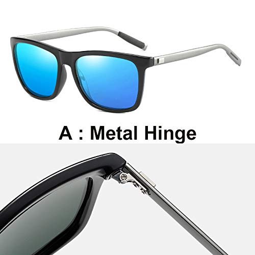 Preisvergleich Produktbild Polarisierte Sonnenbrille Männer Nachtsicht Fahren Aluminium Magnesium Sonnenbrille Marke Platz Unisex Reise Brillen Uv400 (Lenses Color : A C4 blue lens)