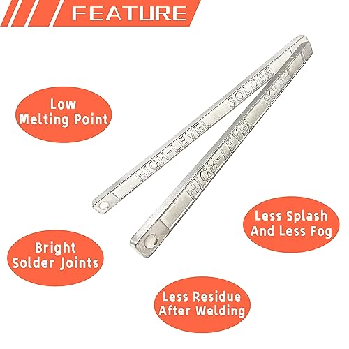 Image of Wonderway Sn60 /Pb40 Tin Lead Solder Bar, 1 lb Alloy I-Stick