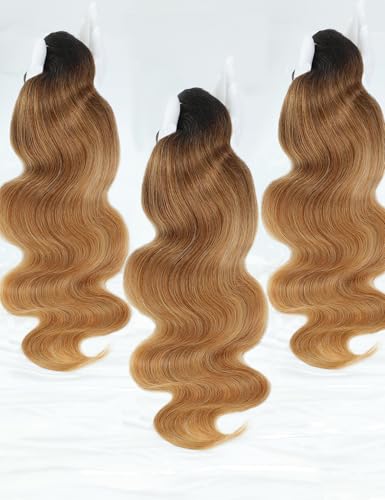 Chikamlty Ombre Bundles Human Hair, 13A Raw Indian Hair Bundles