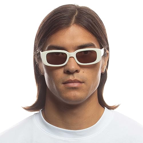 Image of AIRE Ceres Sunglasses - White, Rectangle, Unisex, Sleek and Slimline Style