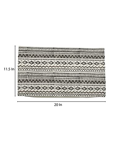 Image of miah decor Cream-Coloured Black Geometric Rectangle Cushion Covers