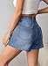 Pink Queen Women's Fashion Streetwear Jean Shorts High Rise Breathable Denim Shorts for Hot Weather Casual Everyday Vintage Y2K Shorts with Cargo Pockets Blue M