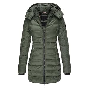Winterjacke Damen Leicht Wintermantel Damen Warmer Daunenjacke Mit Kapuze Winter Winddicht Daunenmantel Outwear Dicke Jacke Frauen Zipper Winterjacke Outdoor Gefüttert Mantel