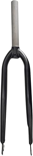 Miniatura 5 de Tenedor de bicicleta de 26 pulgadas Horquilla rígida sin rosca de 1-1/8 pulgadas para MTB Road Cruiser Bike, freno de disco (negro)