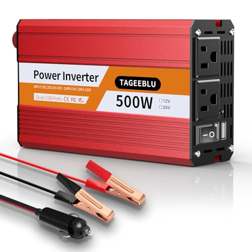 Amazon.co.jp: TAGEEBLU 500W インバーター 12v 100v, シガーソケット