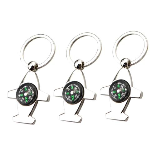 Mikinona 3 piezas brújula portátil colgante para camping miniatura 1