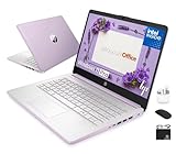 HP Flagship 14' Laptop Computer for 2026 Business Student with Office Suite, Copilot AI, Intel Quad-Core CPU, 4GB RAM, 628GB Storage (128GB UFS+500GB Ext), Wi-Fi 6, HubxcelAccs, Win 11 Pro, Lavender