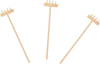 Garneck 3 Pcs Mini Rake Miniature Tea Set Sand Table Toys Rock Kit Garden Rakes Toy Zen Garden Tool Rake Desk Topper Tabletop Garden Tools Zen Rakes Mini Zen Garden Rakes Desktop Decorate