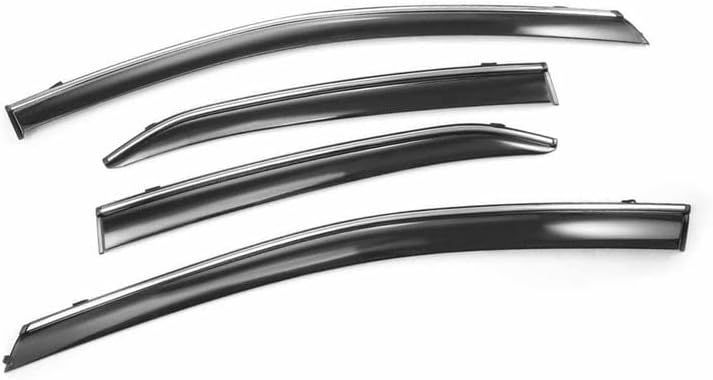 Window Deflector Chrome Compatible with 2018-2020 T0Y0TA Camry Sedan Window Visors Vent Sun Rain Guards Smoke/Tinted