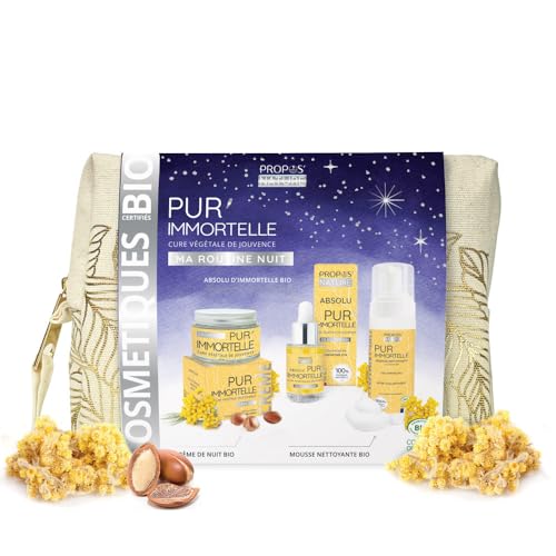 Absolu d'Immortelle Bio Propos'Nature trousse routine nuit anti-âge ride