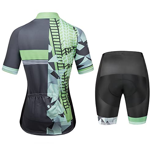 Conjuntos femininos cinza de jérsei de manga curta roupas de ciclismo ciclismo camisa de bicicleta s