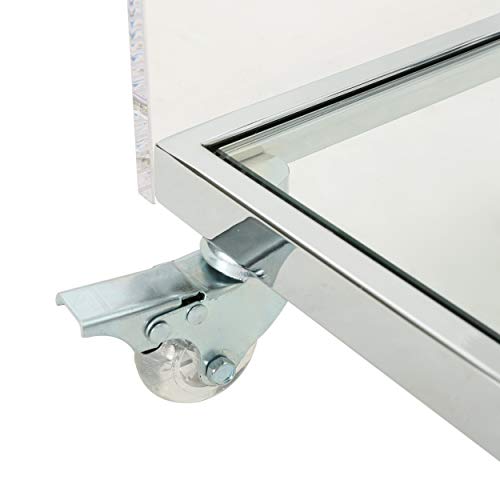 Christopher Knight Home Evee Acrylic Bar Trolley With Glass Shelves, Clear #TOP6