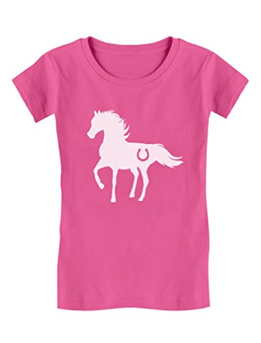 Horse Gifts For Girls Love Horses Shirt Horseback Riding Equestrian Kids Shirts M (7-8) Wow Pink #TOP4
