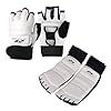 GALLIA Kickboxing Gloves Ankle Support Set, Half Finger Taekwondo MMA Gloves UFC Punching Gloves for Men Women Kid, Leather Boxing Equipment Karate Sparring Martial Arts Boxing Training (XL)