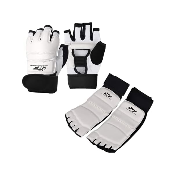 GALLIA Kickboxing Gloves Ankle Support Set, Half Finger Taekwondo MMA Gloves UFC Punching Gloves for Men Women Kid, Leather Boxing Equipment Karate Sparring Martial Arts Boxing Training (XL)