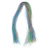 OSALADI 200 Pezzi Corda Tubolare Glitterata Pvc Trasparente, Cordino per Braccialetti Fai da Te e Gioielli, Tagliabile Liberamente, per Intreccio e Perline, Donna