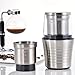 Multipurpose Electric Coffee Bean Grinder with 2 Removable Cups - Premium Stainless Steel Mill Grinding Tool for Seeds, Spice, Herbs, Nuts & Other Dry and Wet Ingredients | 200W Fast Grind in Seconds