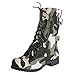 Bottes De Cadets D'éQuitation Femmes Hiver Appartements Doublure Cheville Lacer Bottines De Combat Militaire Camouflage