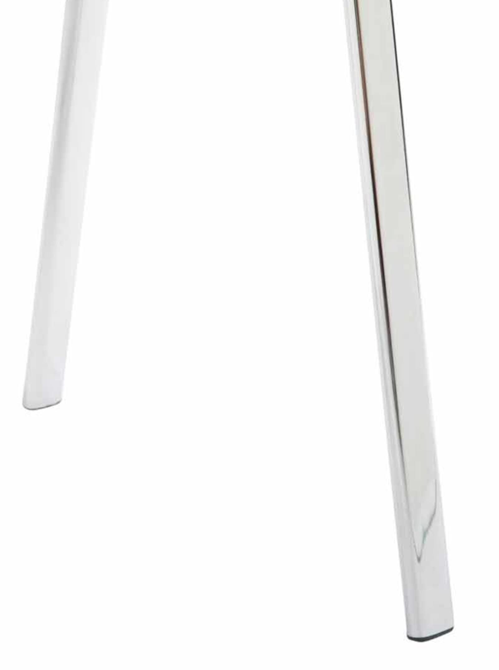 CLP Lot de 4 Chaises De Conférence Ken en Similicuir I Chaise Visiteur avec Piétement en Métal Chromé, Couleur:Blanc