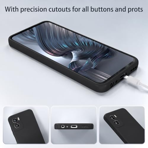 Image of DIZORO Microfiber Candy Back Cover Case for Redmi 15a Soft Silicone Rubberized Back Cover Case with Camera Protection - Black