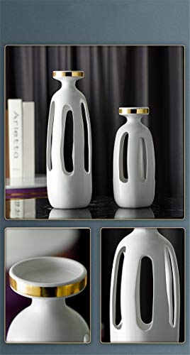 Keramische Vaas, Gedroogde Bloemen, Simulatiebloemen, Verse Bloemen, Decoratieve Vaas, Tv-kast Voor Thuis, Veranda Aanrecht, Vaas 31x10x7cm, 23x8.5x6.5cm, 2 Stuks - Afbeelding 8