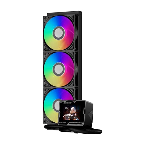 PCCOOLER CPS GT360M ARGB Display BK, AIO CPU Cooler TDP 300W con schermo IPS da 2,8", sistema di raffreddamento a liquido con 3 ventole ARGB PWM, per Intel LGA 1851/115X/1700/1200 & AMD AM5/AM4