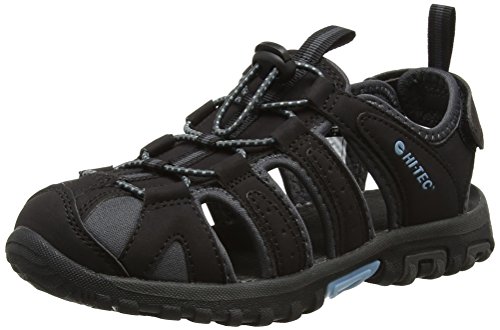 Hi-Tec Cove, Sandalias Punta Cerrada para Mujer, Negro (Black/Charcoal/Forget Me Not), 39 EU