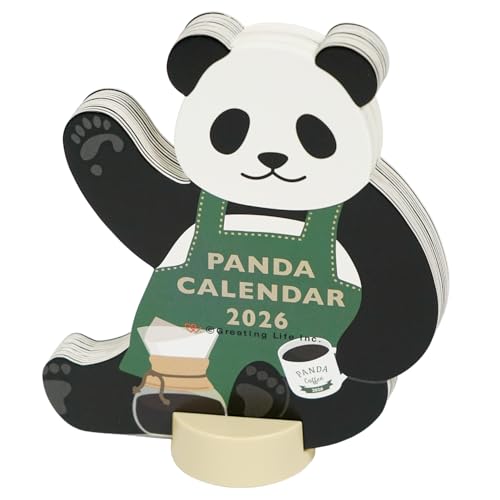 グリーティングライフ 2026年 カレンダー アニマルダイカット パンダ 卓上 C-1720-ETのサムネイル