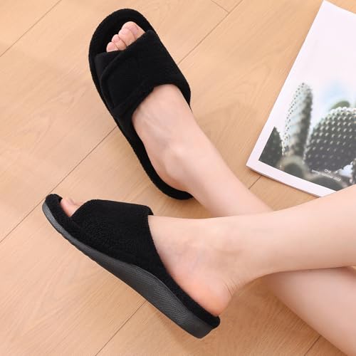 shevalues Orthopedic Slippers for Women with Arch Support Adjustable Open Toe House Shoes for Plantar Fasciitis2
