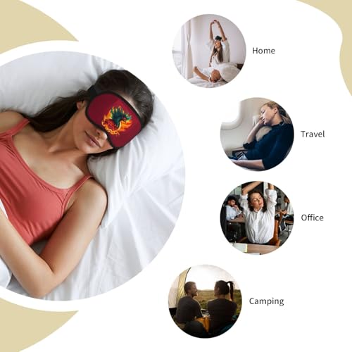 Phoenix Print Masque pour les yeux doux et lavable pour bloquer la lumière – vue 7